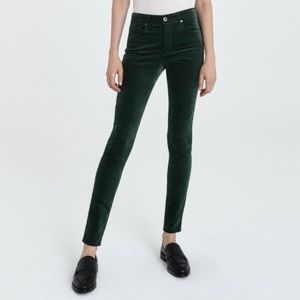 AG High-Rise Farrah Skinny velvet pants